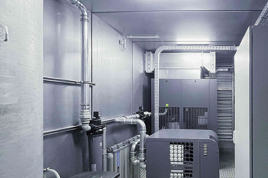 Weniger Energieverbrauch durch neue Druckluftstation